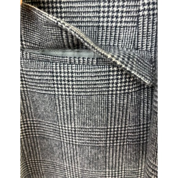 Vintage Black & White Plaid Cashmere Sports Jacket, Men's Size Xtra- Large Tall - Picture 14 of 16